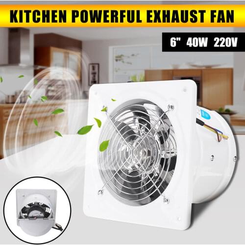 Beconrce 6 inch Exhaust Fan Low Noise Pipe Duct Fan Home Bathroom Toilet Kitchen Wall Mounted Ventilator Extractor Fans 40W 220V