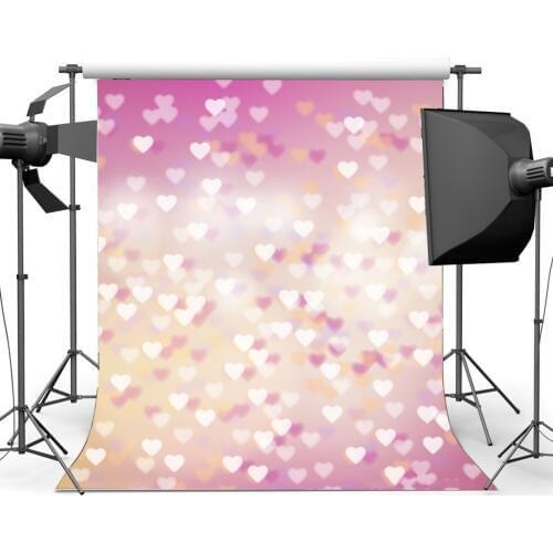 Valentines Day Backdrop Sweet Hearts Bokeh Glitter Sequins Romantic Wallpaper Photography Background