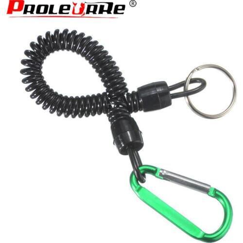 1Pcs Fishing Lanyards Boating Ropes Retention String Fishing Rope with Camping Carabiner Secure Lock Fishing Tools Accessories