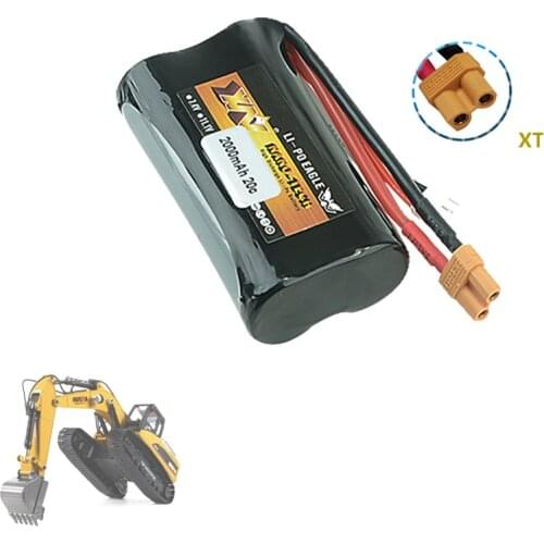 18650 Li-ion Battery for Huina 580 550 583 582 RC Car Drone Spare Parts upgrade 7.4V 2000mAh with XT30 Plug lipo Battery