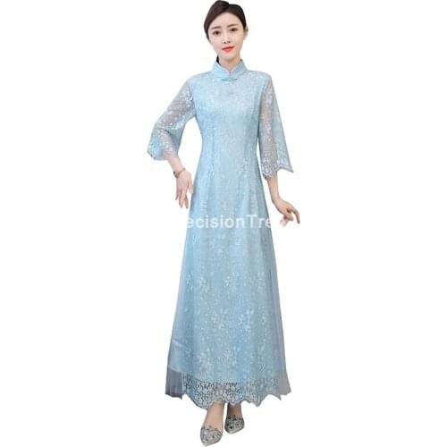 2021 cheongsam elegant chinese dresses aodai sexy oriental dress qipao ao dai vietnam traditional dress elegant party dress