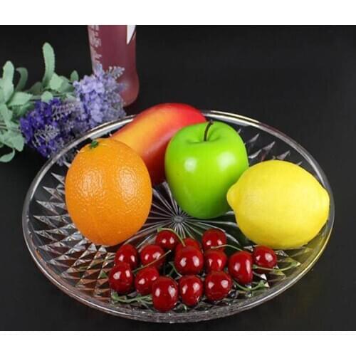 50pcs/lot Transparent Food Sweets Fruit Dessert Dish Round Plastic Tableware Plates Snack Tray Bar Home Accessories