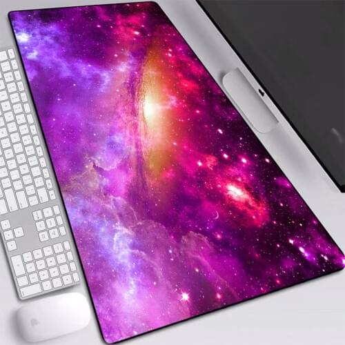 Big Mouse Pad XL Galaxy Starry Sky Printed Desk Mat with Natural Rubber Precision Hemming Pad Game Accessories Gaming Pad Mouse