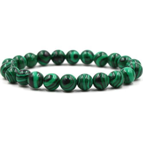 2019 Higth Quality Fashion Green Malachite Men Bracelets&Bangle for Women Crystal fashion Bracelet Buddhist beads Birthday Gift