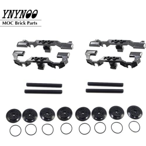 Parts 2871 57999 3706 Train Wheel Frames +Wheels+ Axle Set MOC Building Block DIY Toy Compatible with High-Tech 10254 City Train