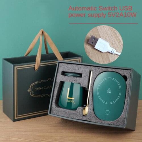 USB Plug-in Heating Cup Warmer Electric Kettle Hot Coffee Cup Heater 55 Degree Thermostatic Pad Gift Box Packaging