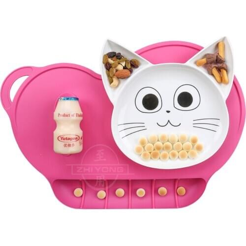 Baby baby insulating silicone placemats children mobile plate chuck table mat