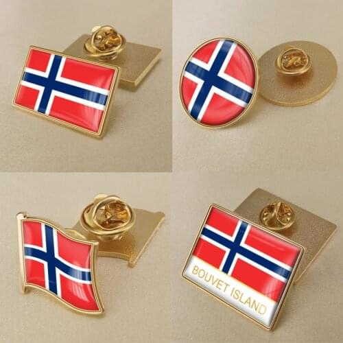 Bouvet Island Map Flag Brooch Badges Lapel Pins