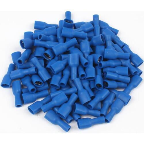 10PCS/Set FDFD2-250 Female Insulated Electrical Crimp Terminal For 1.5-2.5mm2 Connectors Cable Wire Connector