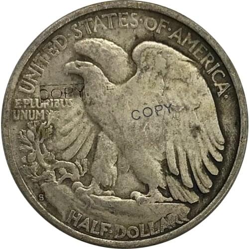 S 1945 United States Walking Liberty Half Dollar Cupronickel Plated Silver Collectibles Copy Coins