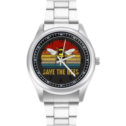 Bee Quartz Watch Round Boys Wrist Watch Photo Stainless Office High Class Wristwatch