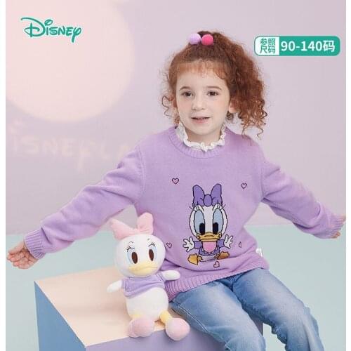 Disney Spring and Autumn Fashion New 2021 Cute Cartoon Daisy Knitting Simple Comfortable Casual All-match Childrens Sweater