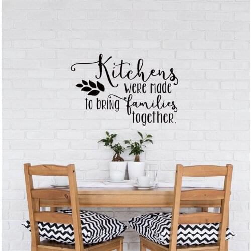 Family Interior Wall Decal Kitchen Quotes Kitchens Were Made To Bring Families Together Vinyl Wall Stickers Waterproof DIYSYY756