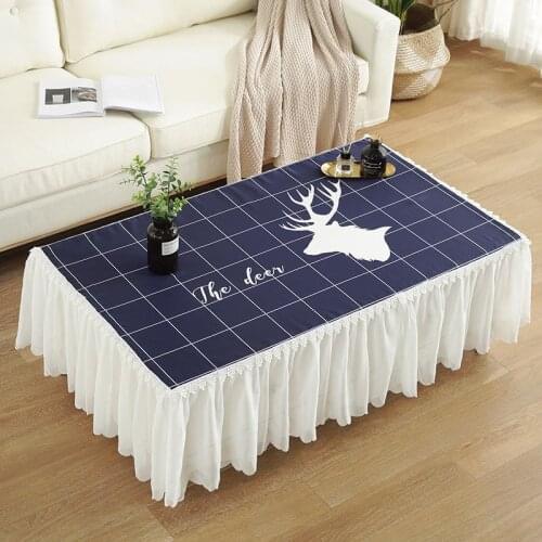 New Tea Tablecloth Chiffon Lace Dining Cloth Rectangle Living Table Cover Cover Dust Table Room Coffee
