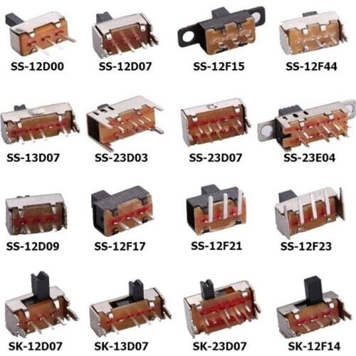 50PCS/lot Toggle Switches Small micro power switch SS-12D00 SS-12D07 SS-12F15 SS-12F44 SS-13D07 SS-23D07 SS-12F17 SS-12F23