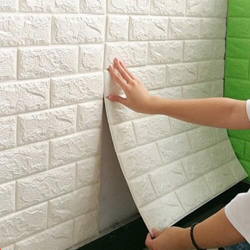 70x77cm 3D Wall Stickers Self Adhesive Foam Brick Room Decor DIY 3D Wallpaper Wall Decor Living Wall Sticker For Kids Room