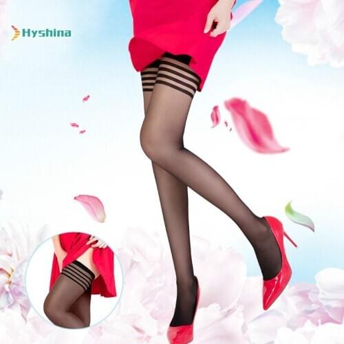 Silk Stockings Womens Thin Core-covered Silk Stockings Anti-hook Silk High Stockings Flesh-colored Black Silk Stockings Summer