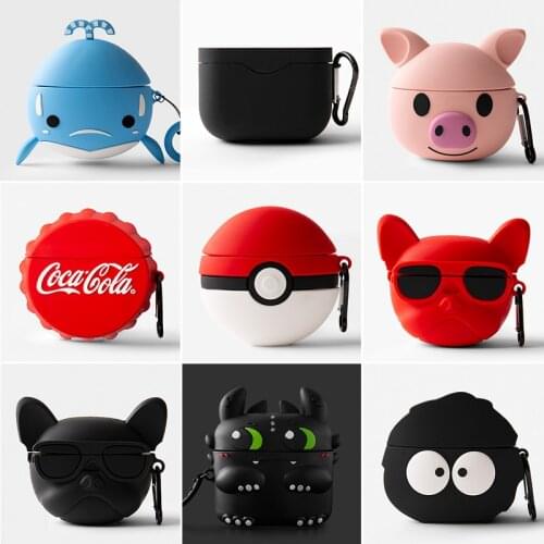 Silicone Earphone Case For Sony WF-1000XM3 Case 3D Cute Cartoon Headset Cover For WF 1000XM3 Protective Charging Box Funda Coque