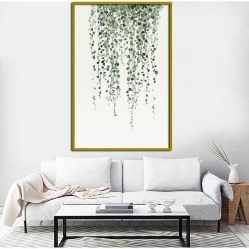 Nordic Canvas Painting Modern Prints Plant Leaf Art Posters Prints Green Art Wall Pictures Living Room Unframed Poster FA678
