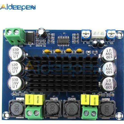 TPA3116D2 XH-M543 2*120W Dual-channel Stereo High Power Digital Audio Amplifier Board Amplificador DIY Module 12V-24V