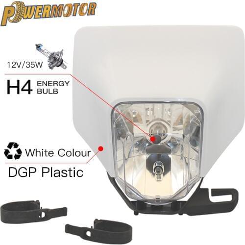 Universal Motorcycle Headlight Head Light Motorcycle Lamp Light For Headlight SMR EXC XC XCF XCW Bike Headlight With H4 Bulb