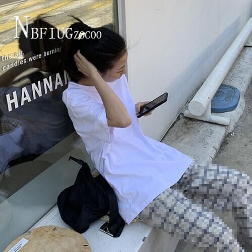 Loose Bf Style Korean Women T Shirt White Black Grey Color Summer Female Tee Shirts