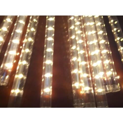 10 Tube String 50cm 2835SMD 520LED Meteor Shower Rainfall Light cascading Christmas Xmas Garden waterfall tree Decor-Warm white