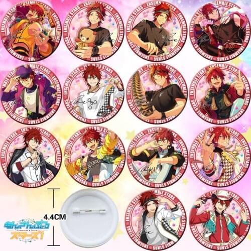 14pcs Ensemble Stars Amagi Rinne 44mm Bedge Figure Badge Button Brooch Pin Souvenir Anime Cosplay Gift 8737