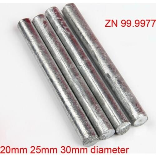 20mm 25mm 30mm diameter zinc bar zinc rod casting rounds zn Extrusion rod marine Antiseptic for experiment Ship zinc electrode