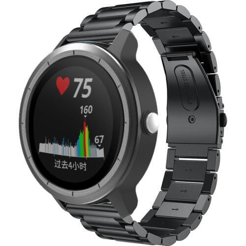 20mm Stainless steel watch band Strap for Garmin Vivoactive 3 Watchband sport Smart Replacement bracelet Strap luxury metal belt