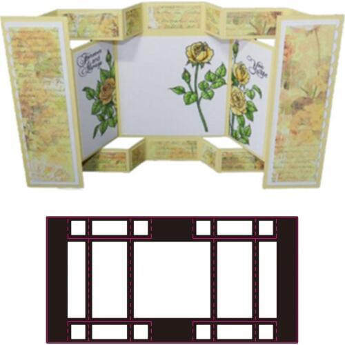 3D Folded Fancy Metal steel cutting die Customized scrapbooking DIY Carbon Sharp Book photo album art card Dies Cut