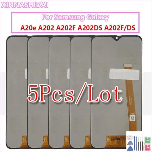 5PCS/Incell LCD Display For Samsung galaxy A20 A205 Touch Screen Digitizer Assembly LCD For Samsung A20 A205/DS A205F A205FD A20