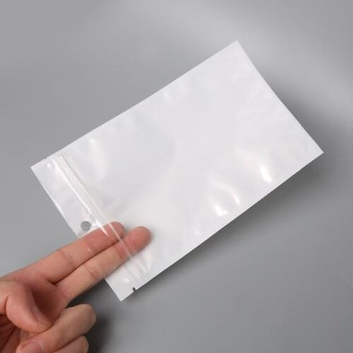 50/100PCS 9 Size Transparent Self Seal Zipper Plastic Jewelry Packaging Pack Poly Bag Ziplock Zip Lock Storage Bag With Hole