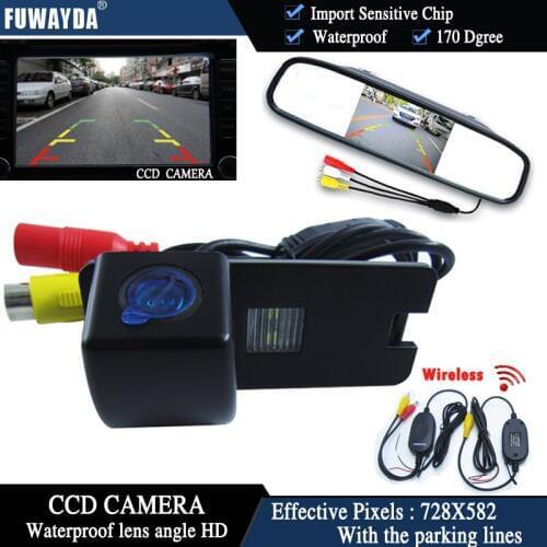 FUWAYDA Wireless Color Car Chip Rear View Camera for Holden Commodore Holden/Commodore VY VZ VE1+4.3Inch rearview Mirror Monitor