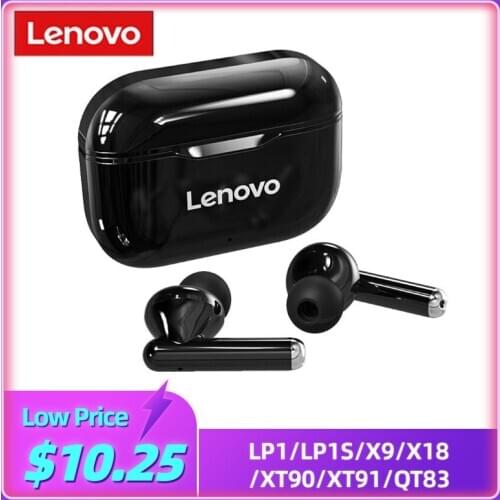 Lenovo LP1/LP1S/X9/X18/XT90/XT91/QT83 Wireless Headphones Bluetooth 5.0 Headset Touch Control Sport TWS Earbuds In-ear Earphones