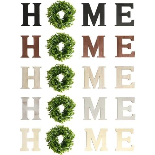 Wooden Letters"Home" for Crafts, DIY Unfinished Blank Wooden Alphabet Letters for Home Sign and Wall Decoration