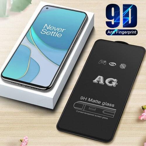For Oneplus 8T Glass 9D Full Glue Matte Protective Glass For Oneplus8T One Plus 8 T T8 1+8T Screen Protector Frosted Safety Film