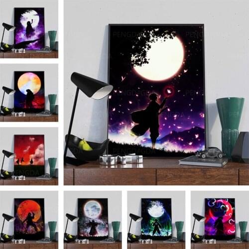 Home Decor HD Print Demon Slayer Paintings Japanese Anime Picture Wall Art Modular Canvas Poster Modern for Bedside Background