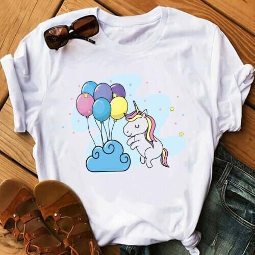 T-shirt cute cartoon unicorn gothic tops vintage animal tshirt women summer clothes t shirt aesthetic streetwear dropshipping