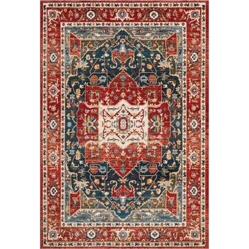 Red Persian Carpet For Home Living Room Bedroom Retro Carpet Bohemian American Style Home Sofa Morocco Mat Floor Rug And Carpet