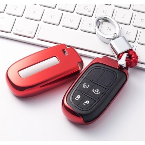 Soft TPU Car Key Cover Case Shell Fob For Fiat 500 Grande Punto Bravo Ducato Freemont Stada Palio Hand-woven Keychain Keyring