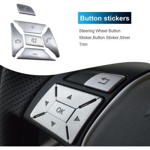 For Mercedes Benz E C G Class W204 Steering Wheel Button Stickers Protection Decoration Button Sticker Accessories Repair Kit