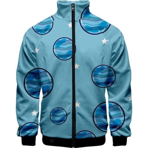 2020 New 3D Print Planet space Fashion Men Women Zipper Hoodies Jackets Long Sleeve Autumn Winter Harajuku Sweatshirt Tops