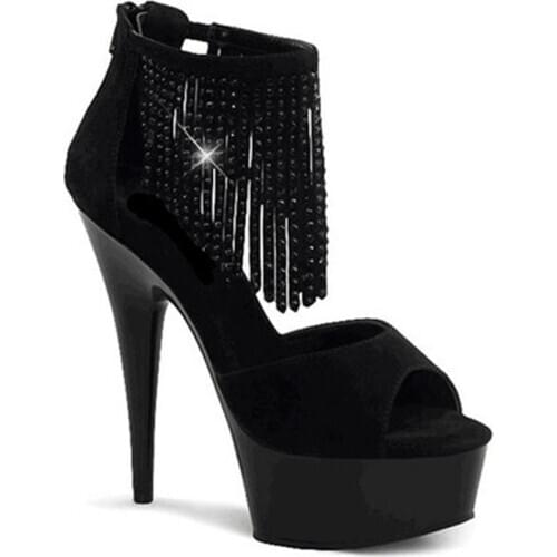 The new summer 2018 European style is a stylish Roman with a 15cm platform stiletto Sandals