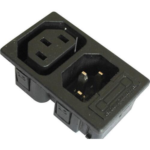 Wholesale 250v 10a IEC320 C13 C14 AC PDU UPS 2way fused power desktop outlet Embedded electrical Panel Receptacle AC socket
