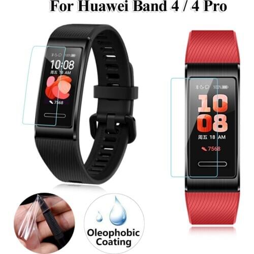 HD Clear TPU Protective Film Ultra Thin Hydrogel Film For Huawei Band 4 4 Pro Anti-Scratch Full Cover Screen Protectors Not Temp