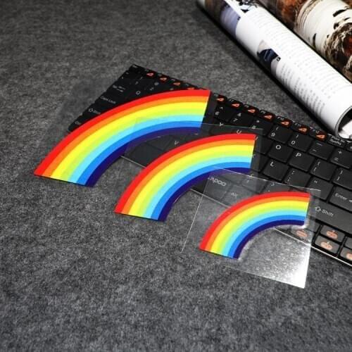 NO.S296 Waterproof Rainbow Reflective 3M Car Window Stickers and Decals Scratches Covering Motorcycle Helmet Windshield