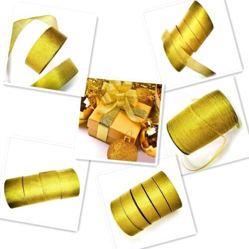 Silver Gold Ribbon gift Bows Ribbons DIY Accessories MR01