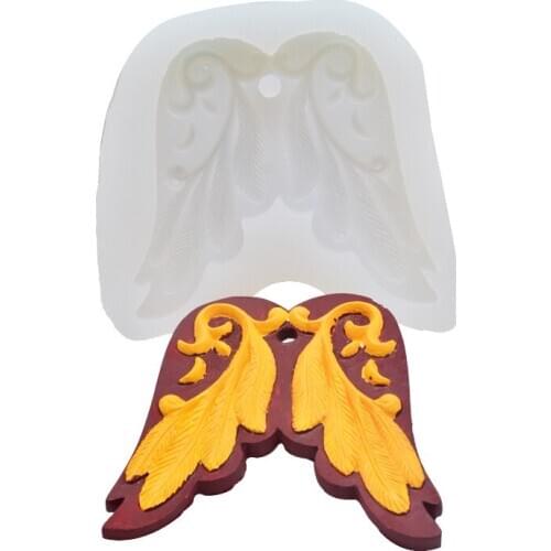 Silicone Soap Mold Resin Clay Feather Molds Fondant Cake Decorating Tools Chocolate Candy Pastry Cake Baking Molds Christmas