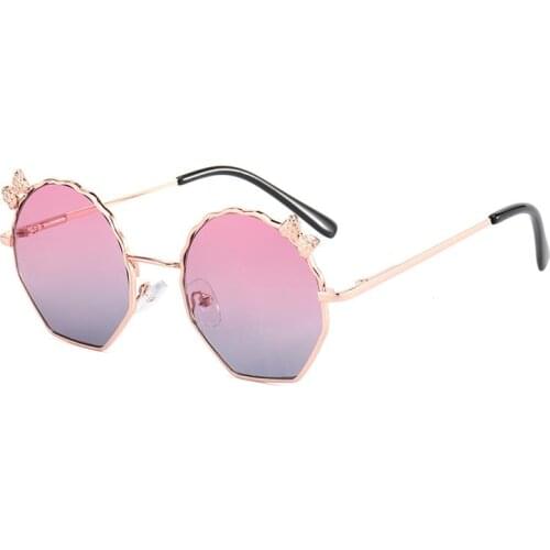 Vintage Girls Bow Sunglasses Metal Childrens Sun Glasses Shades Cute Round Kids Glasses Outdoor Driver Goggles Fashion Eyewear